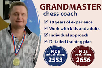 be your chess coach grandmaster 2550 fide