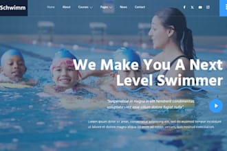 build wix swim school website swim academy website swim coach instructor website