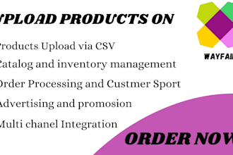 upload products, manage catalog and process orders for you