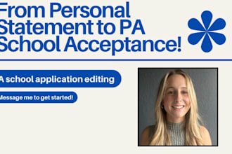 provide detailed pa school personal statement editing and feedback