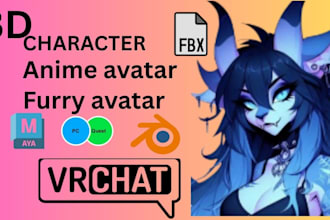 do commission, vr chat avatar, furry nsfw avatar, 3d vrc