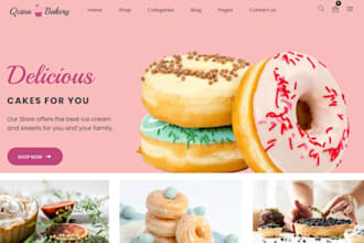 design snacks shopify store ice cream candy store cake chocolate website