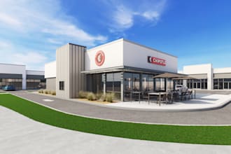 create photorealistic 3d rendering of facades for architectural projects