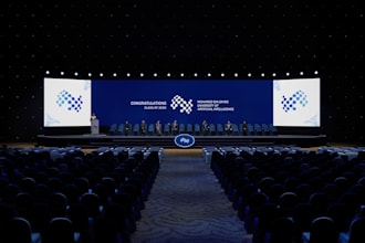 relayout academic event stage,venue stage design,  concert event hall rendering