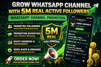 grow whatsapp channel to 20k active channel follower, whatsapp channel promotion