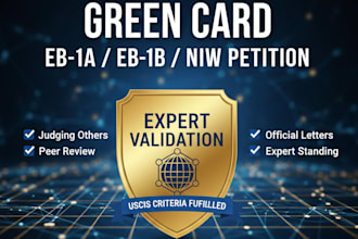 fulfill peer review and judging criteria for eb1 o1 or niw