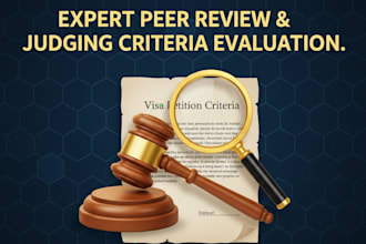 fulfill peer review and judging criteria  for eb1 o1 niw