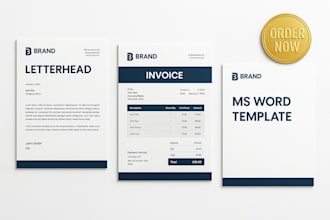 design professional fully editable ms word letterhead and business templates