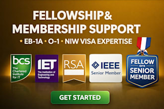 get iet, bcs, rsa, iaeng, ieee senior or fellow membership for eb1a o1 niw visa