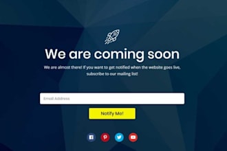 design coming soon or prelaunch landing page, sales page, shopify landing page