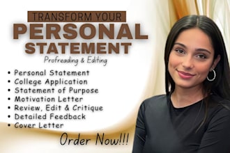edit proofread college application essay personal statement of purpose sop CV