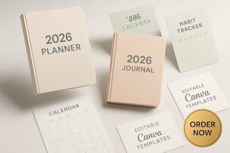 design 2026 printable planners and journals