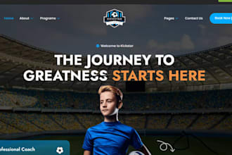 build wix football academy website sports academy soccer training school website
