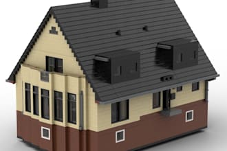 design custom digital lego model lego set lego house bricklink moc instruction