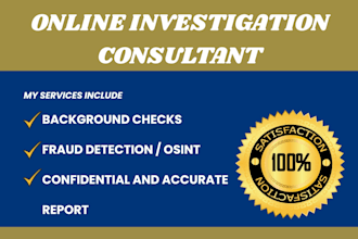 do professional background check and online investigation research