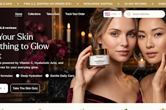 skincare shopify store skincare cosmetics skincare website dropshipping store