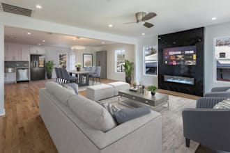 recreate modern basement design,home interior render,floor plan,furniture layout