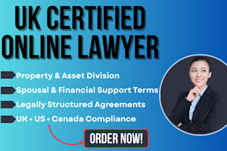 draft a clear and legally sound divorce, settlement or separation agreement