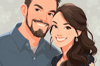 make couple portrait illustration