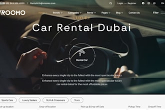 design squarespace garage website vehicle hire car rental car repair website