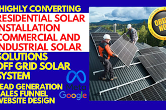 generate residential solar installation solar leads and build wordpress website