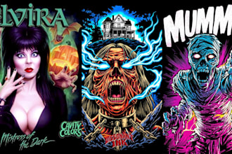 design horror movie poster film poster, vintage gore monster poster
