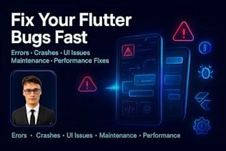 fix flutter app bugs, crashes, and build errors