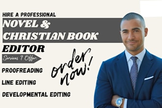do developmental editing for novels and specialized christian books