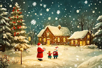 design christmas themed illustration