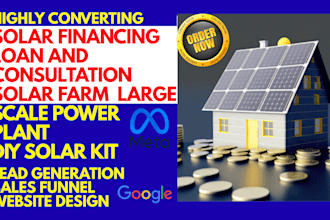 generate solar financing loan consultation leads and build wordpress website