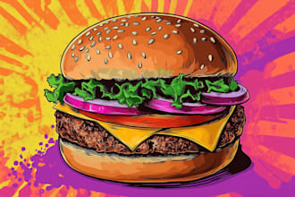 design food pop art of your food pop art