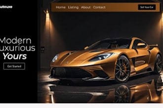 design automotive car rental website, car dealership website
