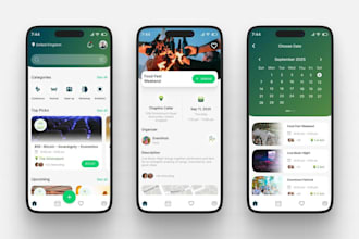 develop event booking app, hotel booking management app, ar realestate app