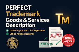 correct your trademark goods and services description