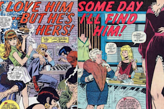 draw a retro vintage comic book, vintage poster, pop art in 70s and 80s style