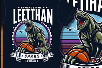 do awesome t shirt leviathan e sports mascot logo design