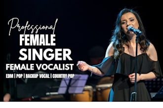 be female pop singer female vocalist edm singer recreate song cover backup vocal