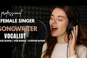 be your female rock singer indie rock song custom rock song folk pop rock singer