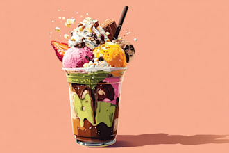design food pop art of your food pop art