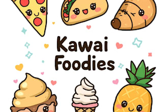 cute mascot cartoon character logo design for your business