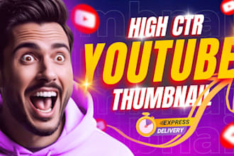 design high CTR youtube thumbnails for viral videos