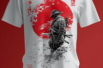 do a japanese t shirt illustration