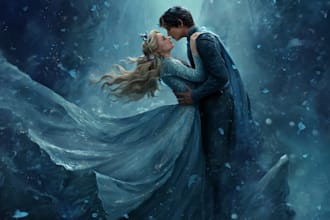 draw fantasy book cover, illustration
