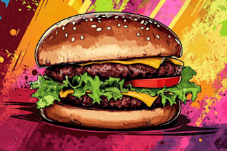 food pop art of your food pop art