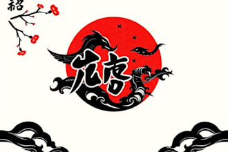 create japanese or oriental logo design for you