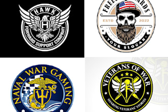 design a military tactical, retro minimalist, badge, patch, skull , army logo