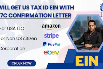 get  your ein tax id for solo and llc, US and non US citizen