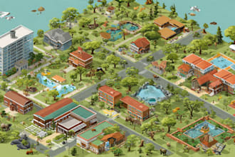 illustrate a creative vector map