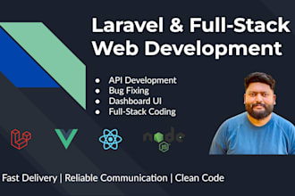 develop and fix laravel, PHP, vue, react, and node apps