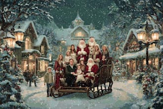draw you in ugly christmas sweater cartoon